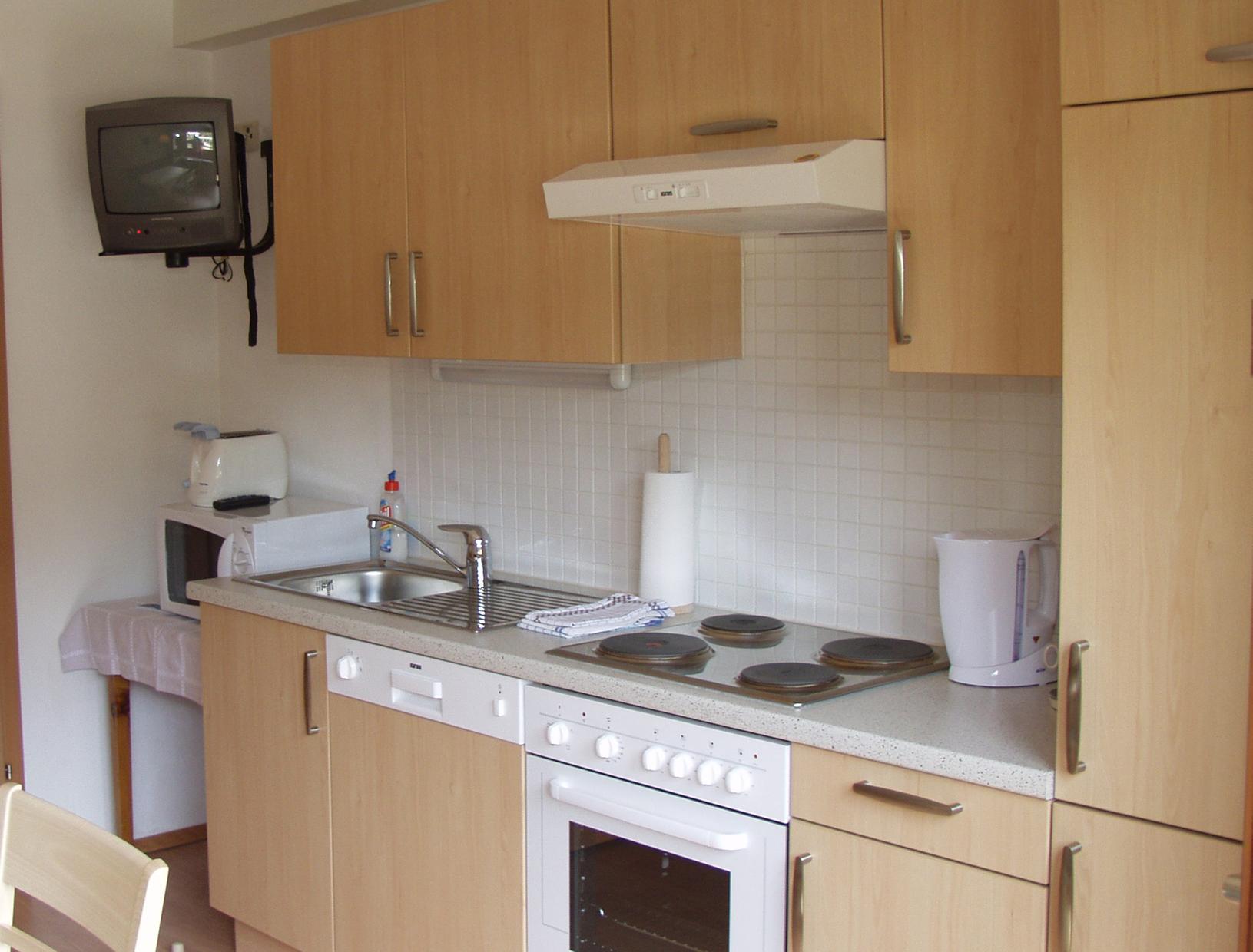 Kuchyně apartmánu Steinbock
